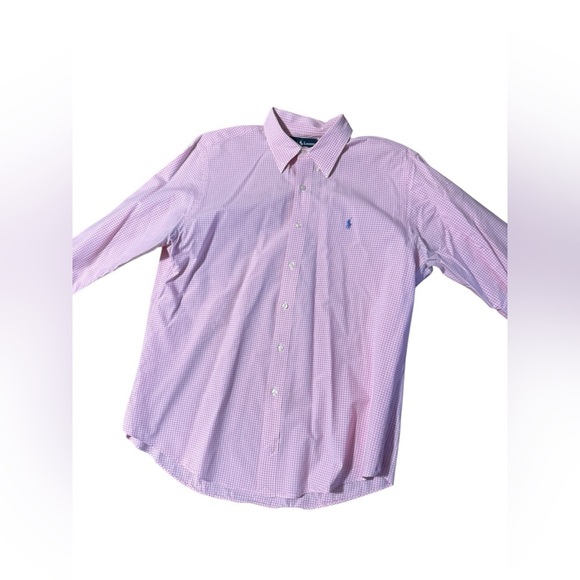 Polo Ralph Lauren Men's Shirt Gingham Checked Size XL Button Down Pink White - Picture 7 of 10